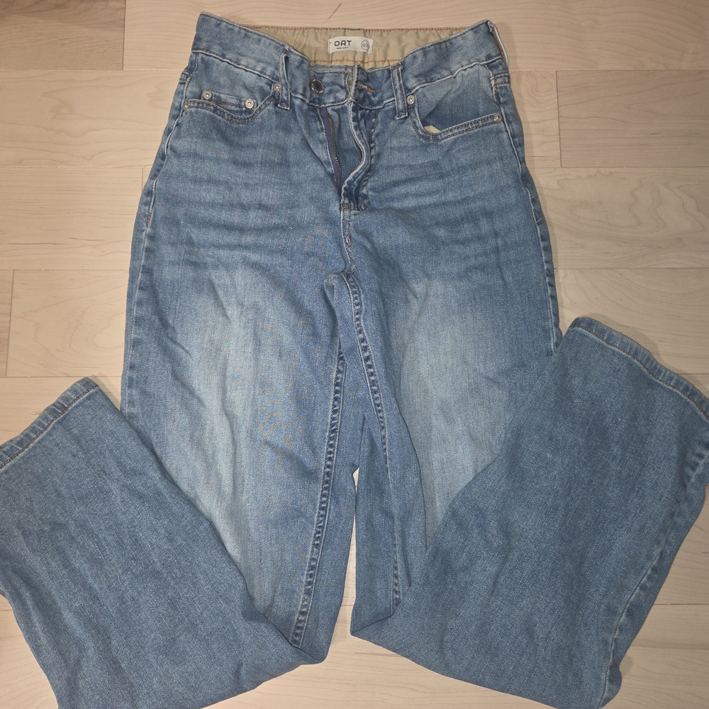 Oat New York Denim Blue Straight Leg Jeans